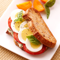Sliced Egg & Tomato Sandwich