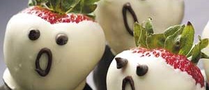 Healthy Halloween - Strawberry Ghosts