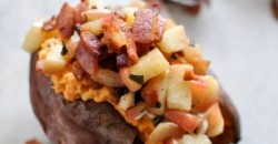 Apple Bacon Stuffed Sweet Potatoes